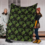 Green Peas Pattern Print Design 02 Premium Blanket