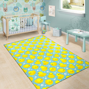 Duck Toy Pattern Print Design 03 Area Rug