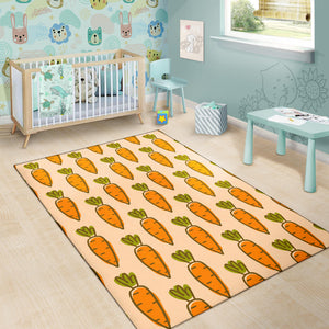 Carrot Pattern Print Design 04 Area Rug