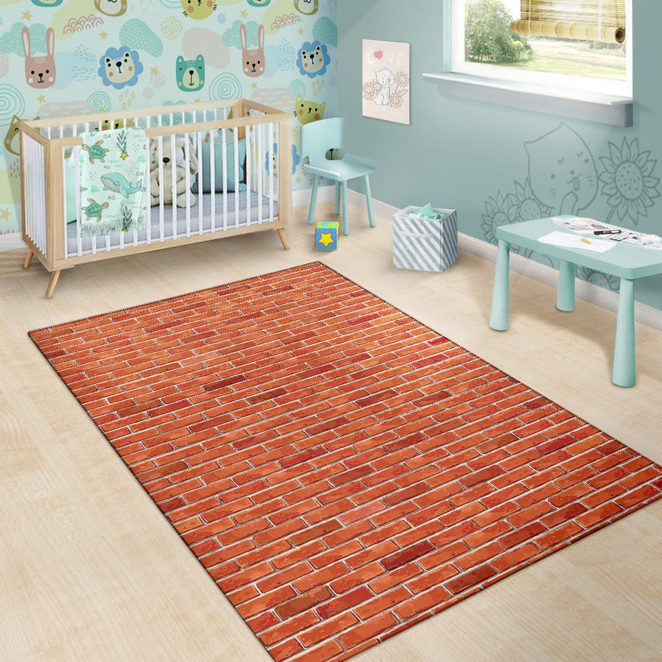Brick Printed Pattern Print Design 03 Area Rug