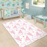Hand Drawn Ice Cream Pattern Area Rug