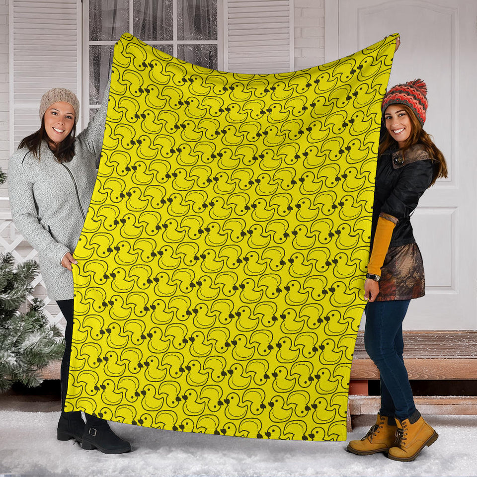 Duck Toy Pattern Print Design 02 Premium Blanket