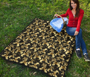 Goldfish Pattern Print Design 01 Premium Quilt