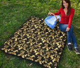 Goldfish Pattern Print Design 01 Premium Quilt