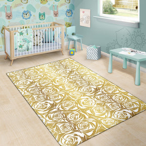 Rose Pattern Print Design 05 Area Rug