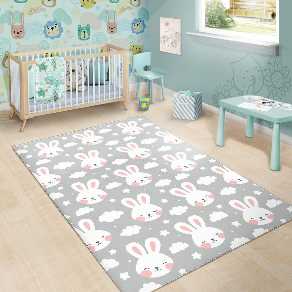 Rabbit Cloud Pattern Area Rug