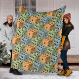 Dice Pattern Print Design 05 Premium Blanket