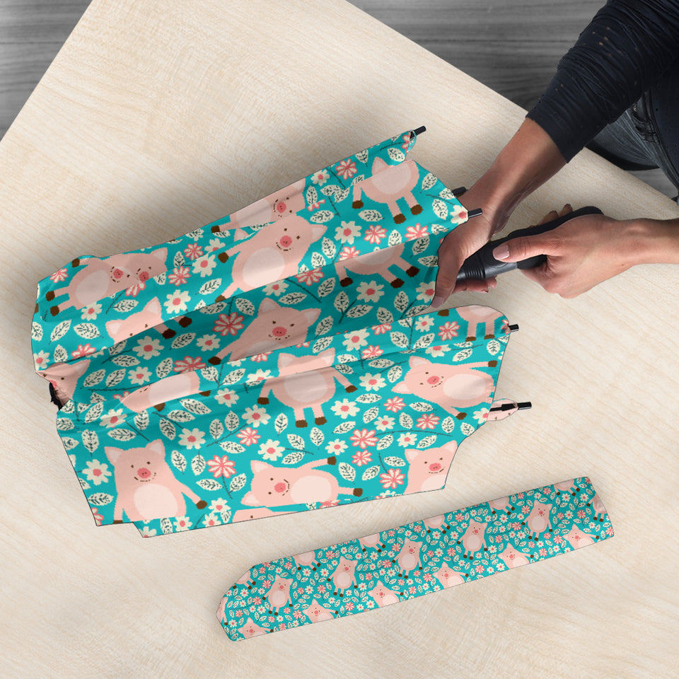 Pig Pattern Print Design 01 Umbrella