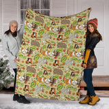 Guinea Pig Pattern Print Design 04 Premium Blanket