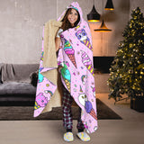 Cute Ice Cream Cone Animal Pattern Hooded Blanket