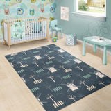 Windmill Tree Pattern Area Rug