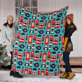 British Pattern Print Design 04 Premium Blanket