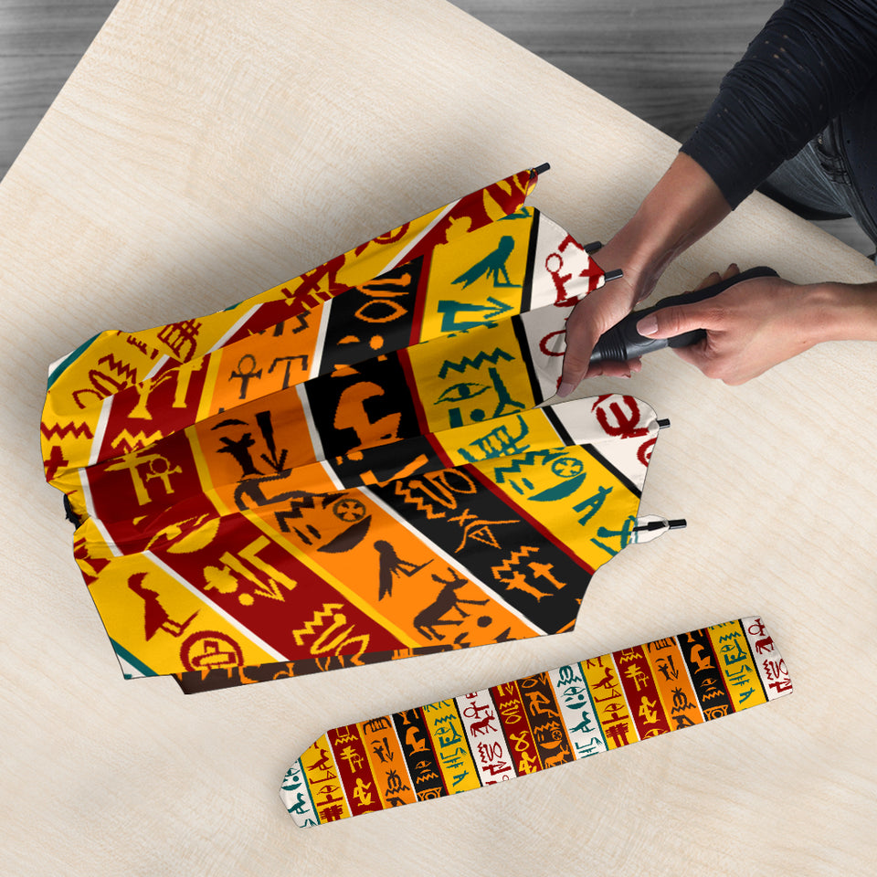 Egypt Hieroglyphics Pattern Print Design 01 Umbrella