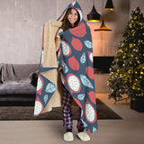 Dragon Fruits Dark Blue Background Hooded Blanket