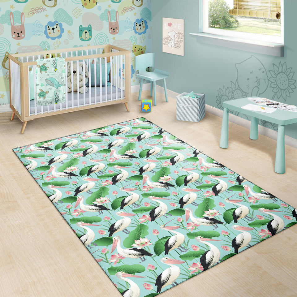 Pelican Pattern Print Design 01 Area Rug