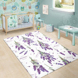 Lavender Flower Design Pattern Area Rug