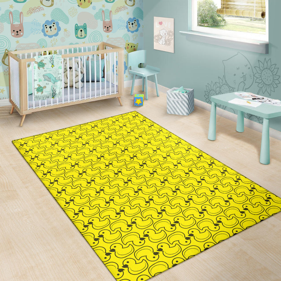 Duck Toy Pattern Print Design 02 Area Rug