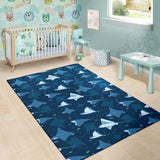 Stingray Pattern Print Design 04 Area Rug