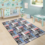 Skate Board Pattern Print Design 04 Area Rug