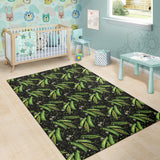 Green Peas Pattern Print Design 02 Area Rug