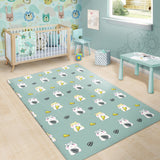 Cute Hamster Cheese Pattern Area Rug