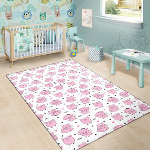 Pig Pattern Print Design 03 Area Rug