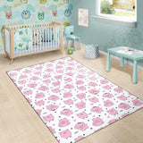 Pig Pattern Print Design 03 Area Rug