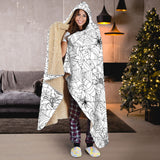 Spider Web Cobweb Pattern Hooded Blanket