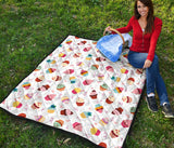 Cake Cupcake Design Pattern Premium Quilt