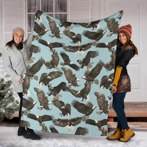 Eagle Pattern Print Design 01 Premium Blanket