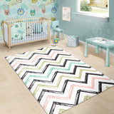 Zigzag  Chevron Paint Pattern Area Rug