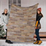 Brick Printed Pattern Print Design 01 Premium Blanket