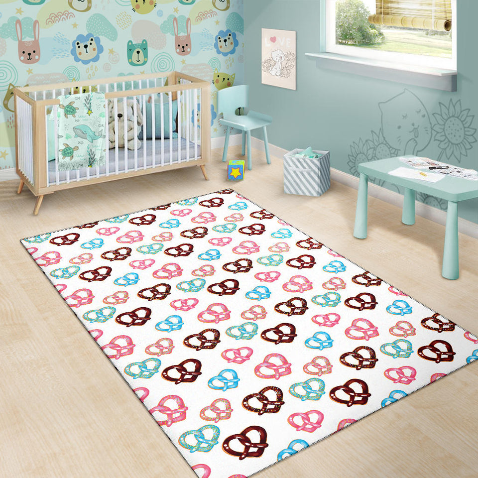 Pretzels Pattern Print Design 04 Area Rug