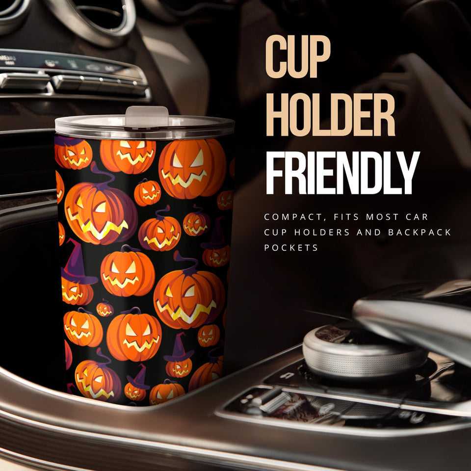 Halloween Pumpkin Pattern Tumbler