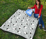 Sheep Polka Dot Cloud Pattern Premium Quilt.