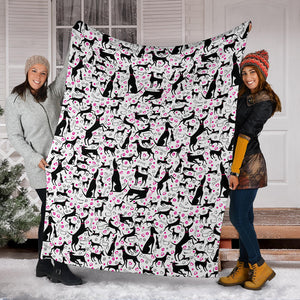 Greyhound Pattern Print Design 02 Premium Blanket