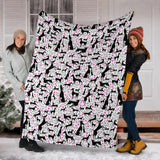 Greyhound Pattern Print Design 02 Premium Blanket