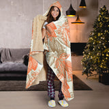 Cocoa Beans Cocoa Tree Pattern Hooded Blanket