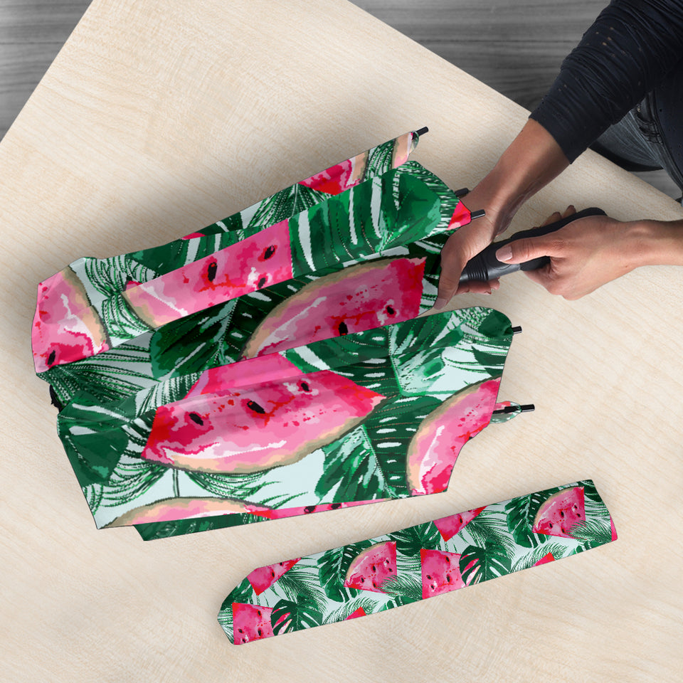 Watermelons Tropical Palm Leaves Pattern Umbrella
