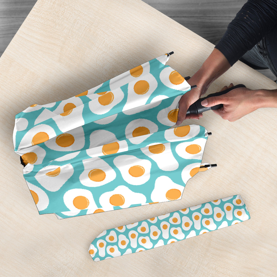 Fried Eggs Pattern Print Design 04 Umbrella