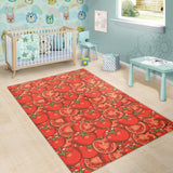 Red Tomato Pattern Area Rug