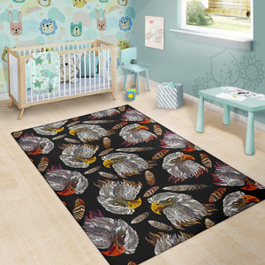 Eagle Pattern Print Design 05 Area Rug