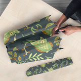 Cute Owls Leaves Pattern Umbrella