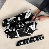 Saxophone Music Notes Treble Clef Black White Theme Umbrella