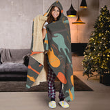 Electric Guitars Pattern Hooded Blanket