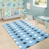 Stingray Pattern Print Design 03 Area Rug