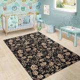Rose Pattern Print Design 04 Area Rug