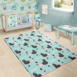 Poodle Dog Green Background Area Rug