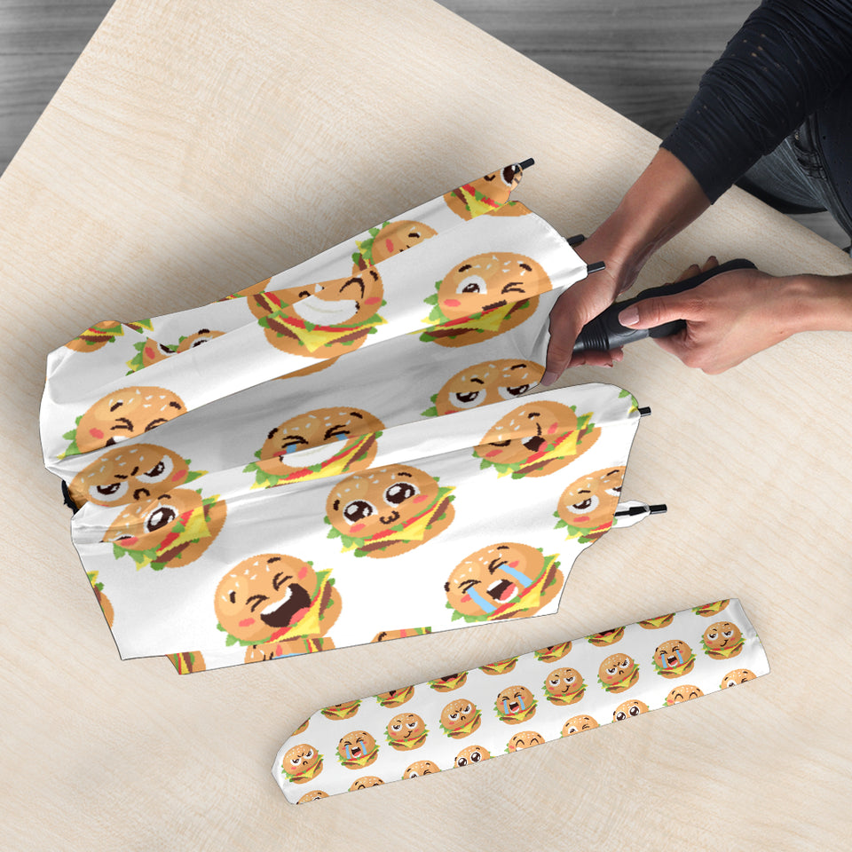 Hamburger Pattern Print Design 04 Umbrella