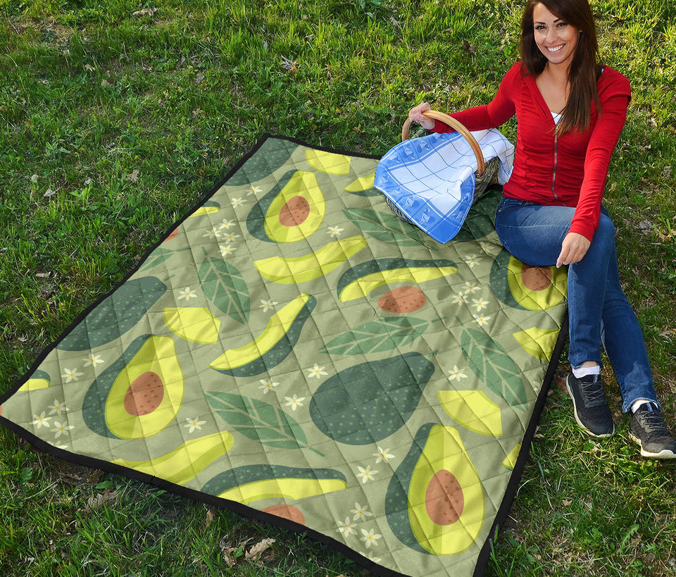 Avocado Pattern Premium Quilt
